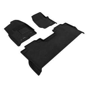 Ford F-250 Floor Mats - Front and Rear - 3D MAXpider - Elegant Series - Black - `17-`26 Ford F-250 Floor Mats - Front and Rear - 3D MAXpider - Elegant Series - Black - `17-`26